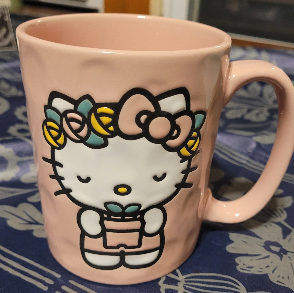 Floral Hello Kitty Mug